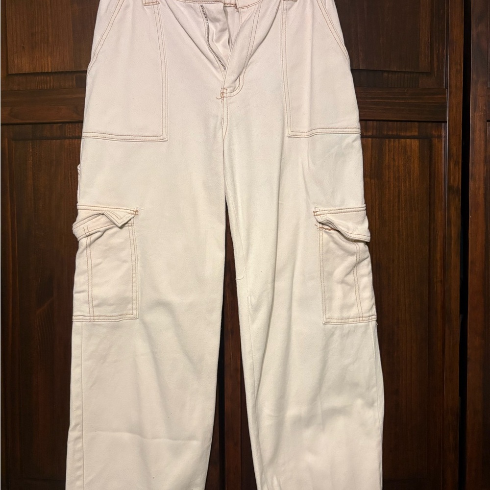 Cream Cargo Pants
